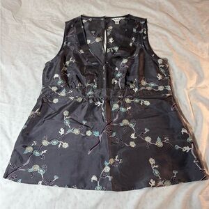 Old Navy Gray Floral Sleeveless top